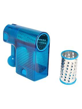 Kuhn Rikon Handheld Ratchet Grater w/ 2 Barrels K88999 BLUE NEW